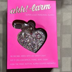 Silver Glitter Personal Alarm